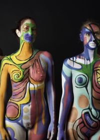 Body art on the beach