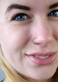 Nose septum piercing