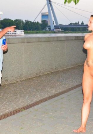 Naked women in public places