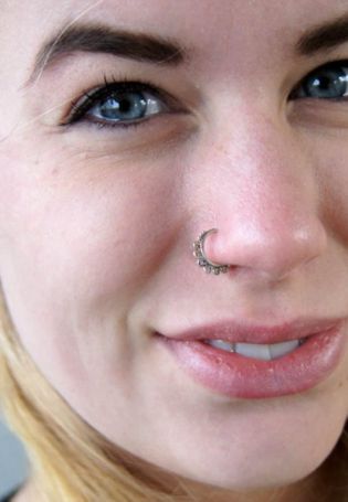 Nose septum piercing