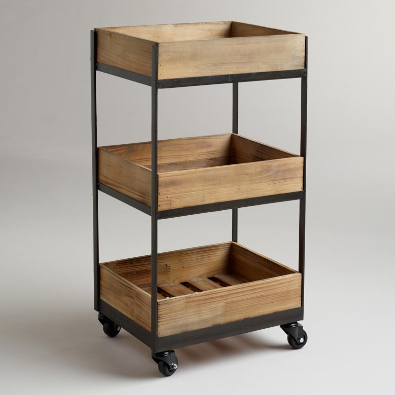 Ikea Shelving on wheels for the kitchen