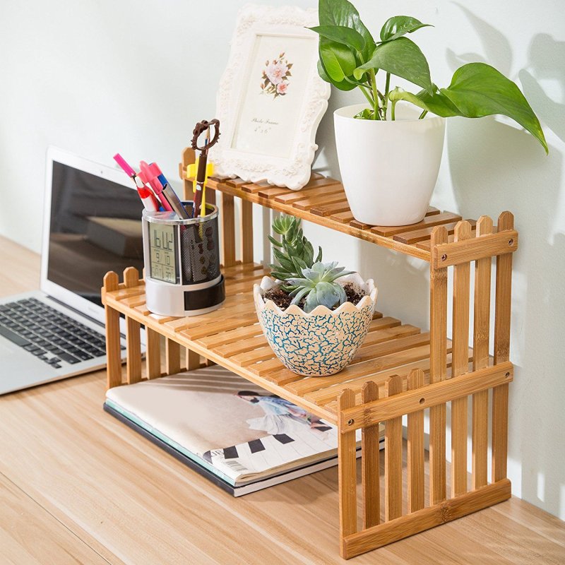 Wooden table shelf