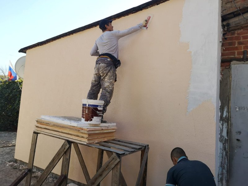 The facade insulation with foam