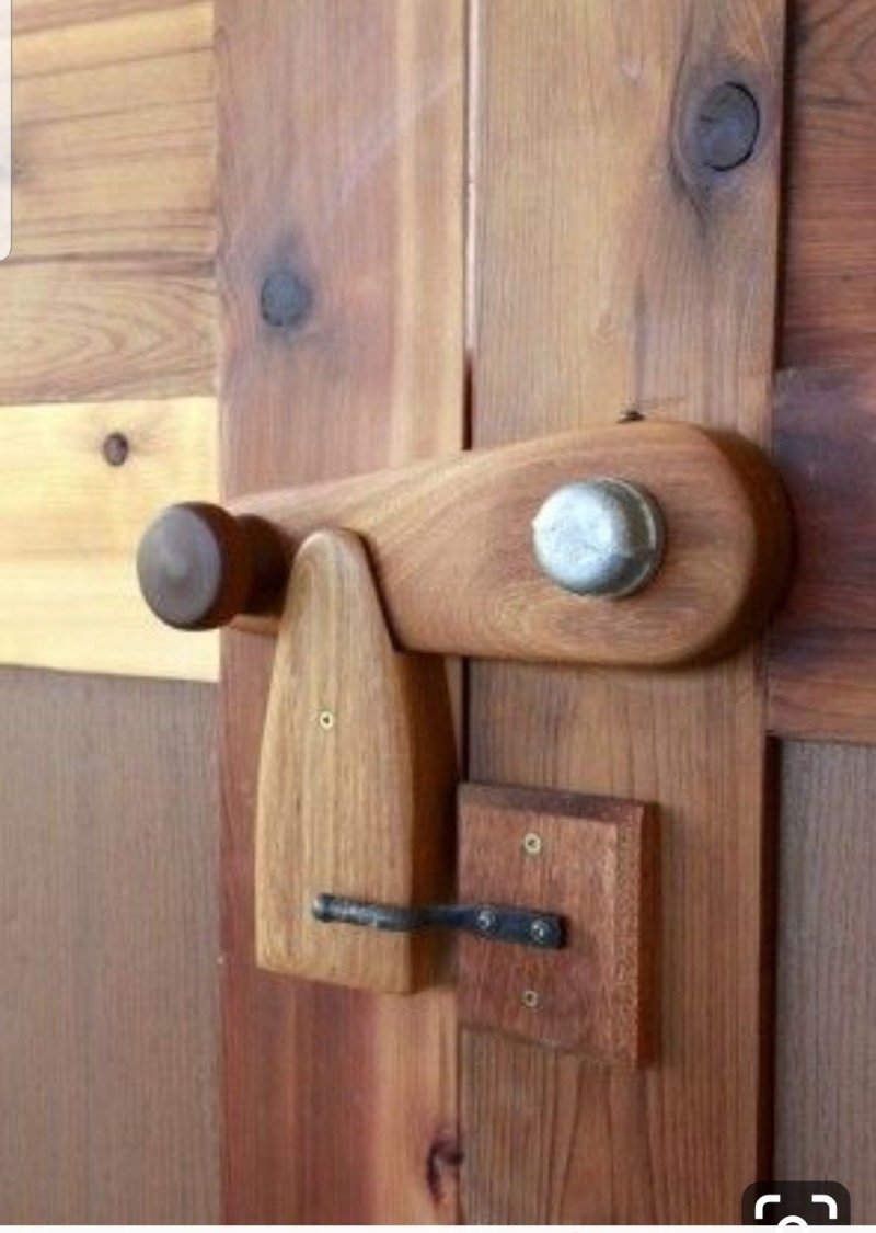 Wooden door handle