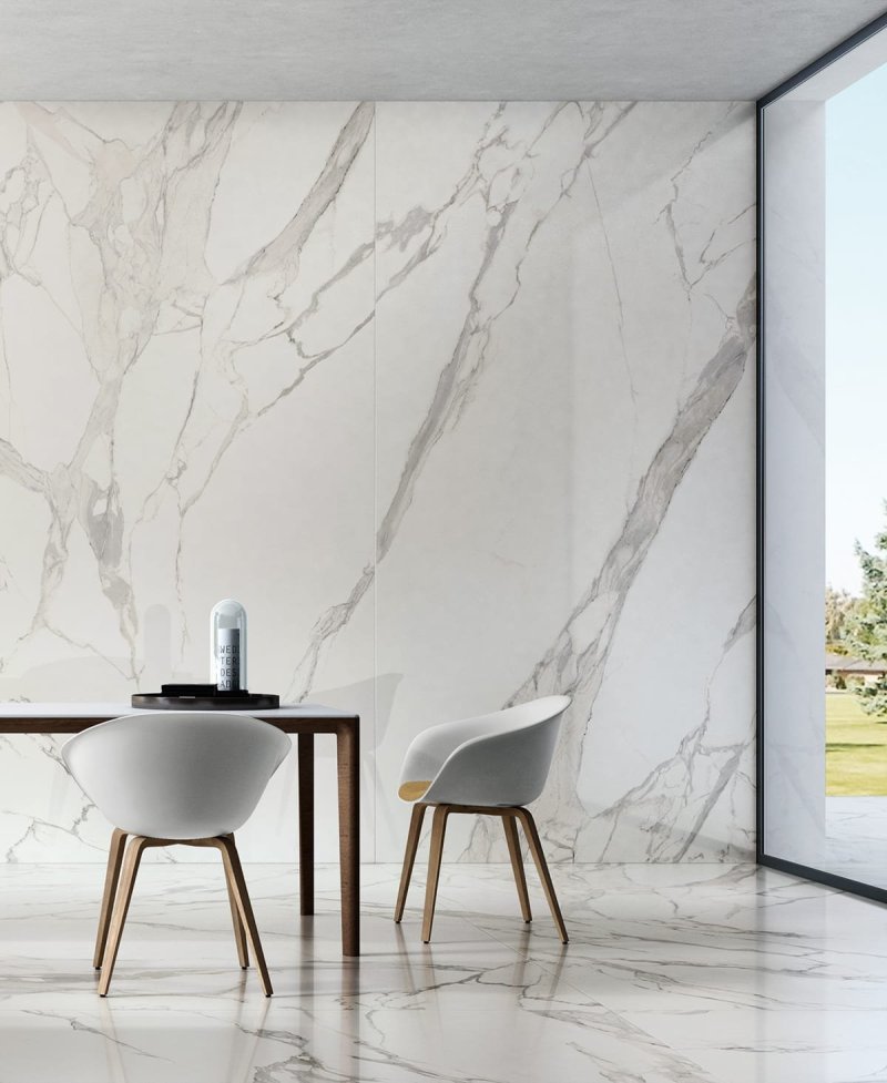 Walls under marble