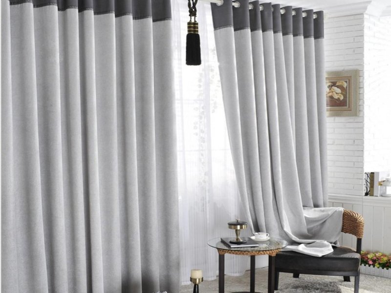 Gray curtains