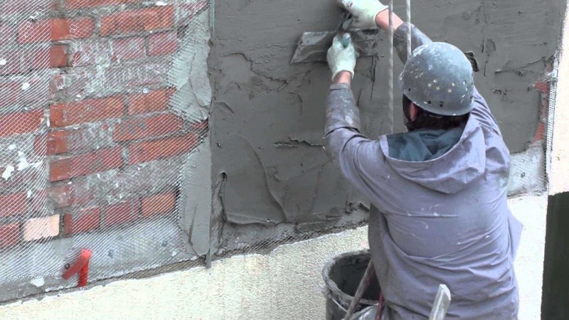 Plaster of brick walls