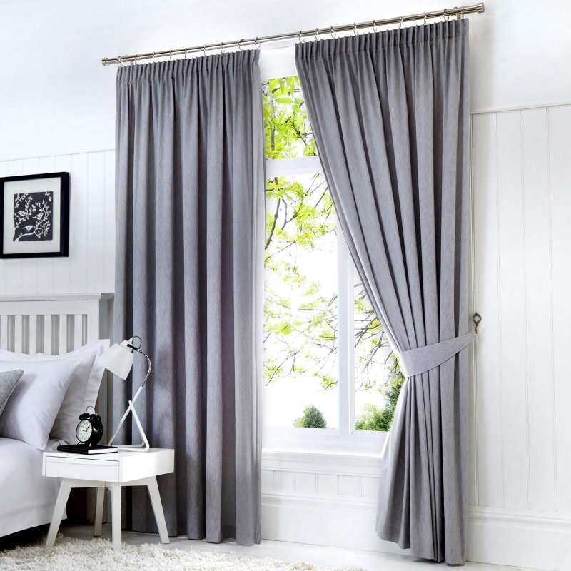 Blackout curtains are gray