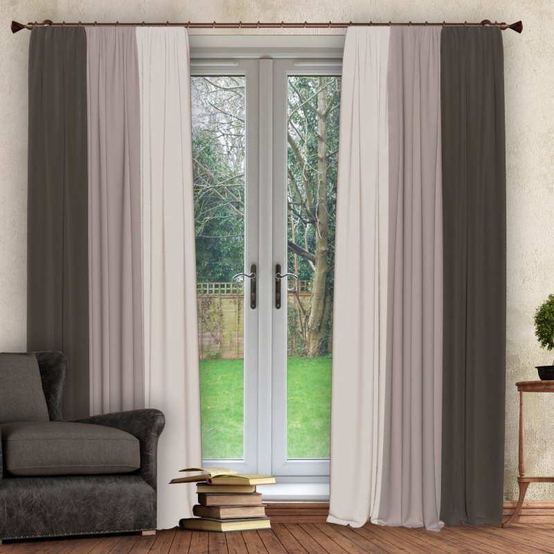 Gray curtains