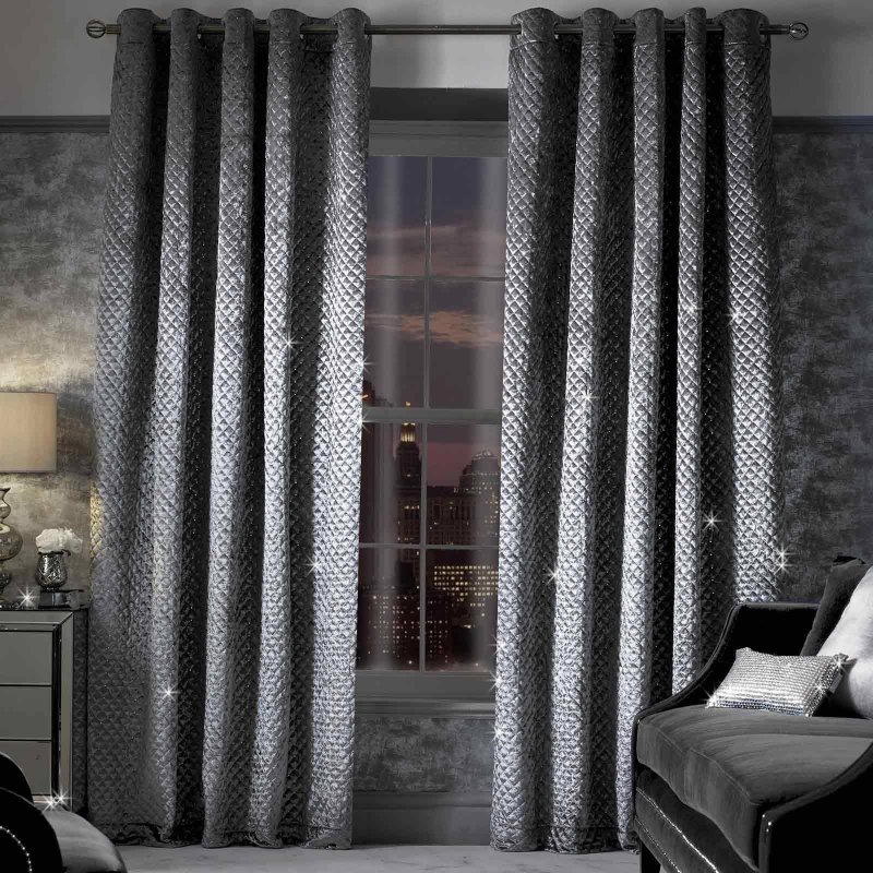 Gray curtains