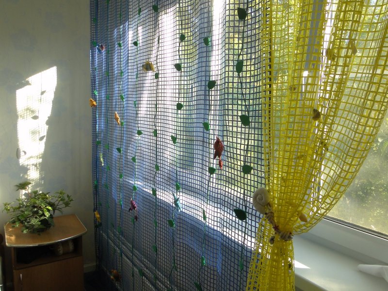 Tulle mesh in the interior