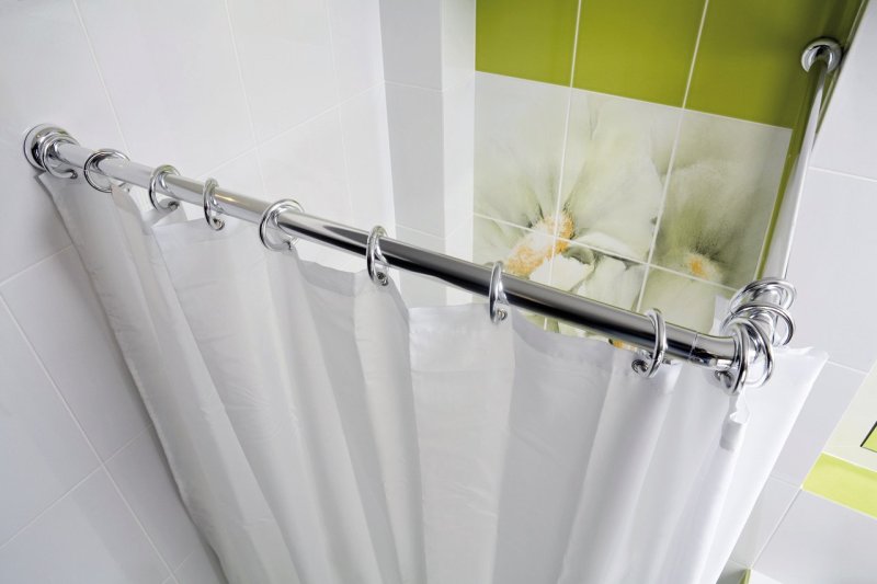 Curtain holder in the bathroom