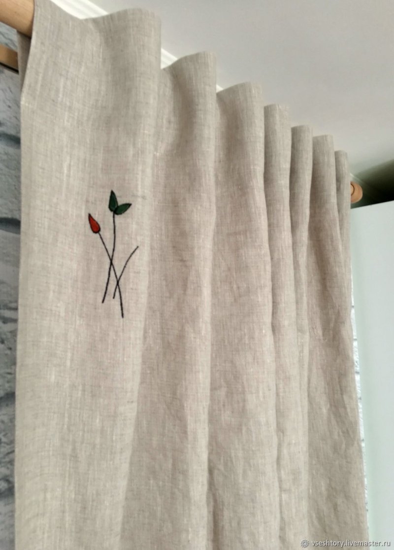 Linen curtains