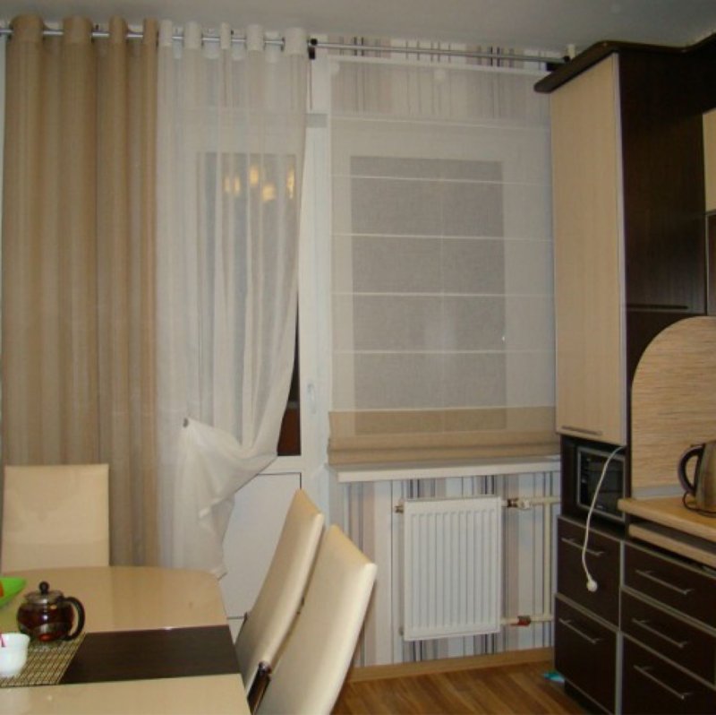 Modern curtains for the kitchen