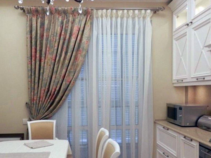 Curtains for the kitchen are long