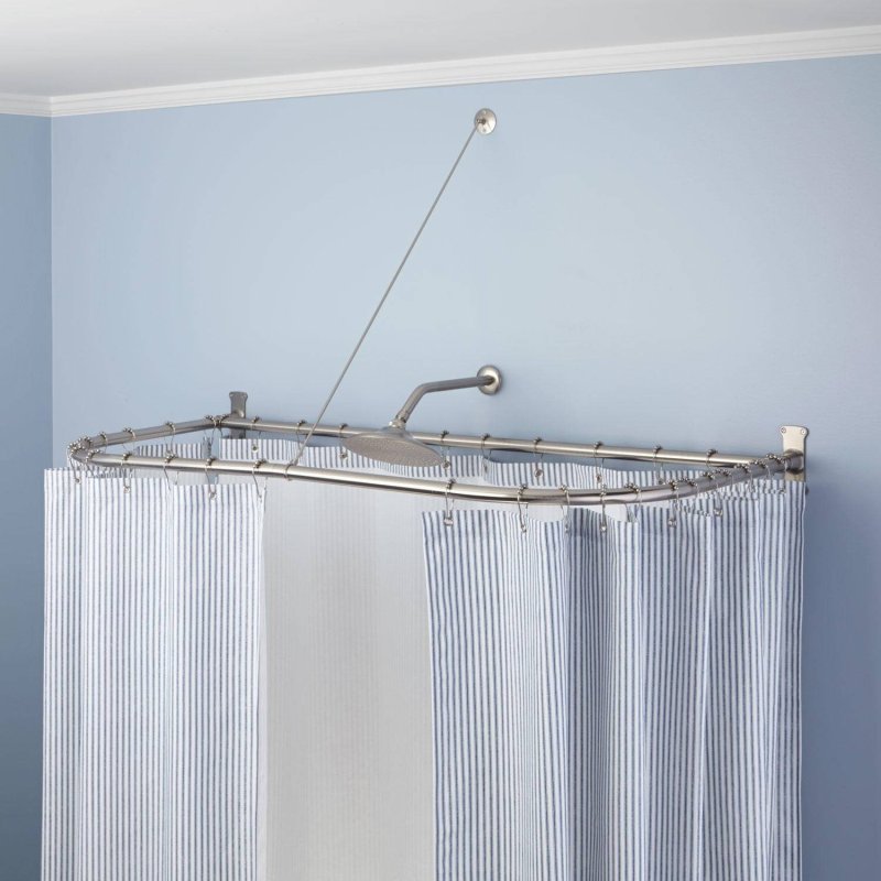 Cornise for the bathroom Corner Shower Rods Kit