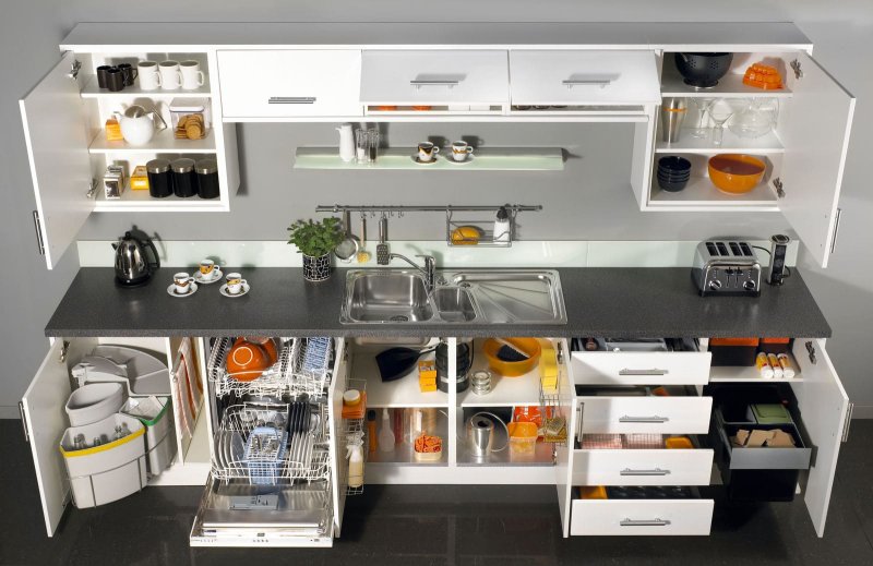 The kitchen is convenient functional