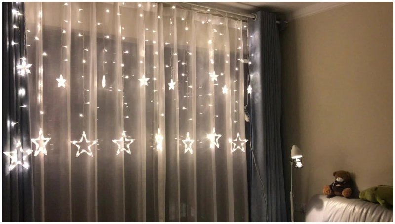 Girland curtain asterisk Warm white (3M-1.5M)