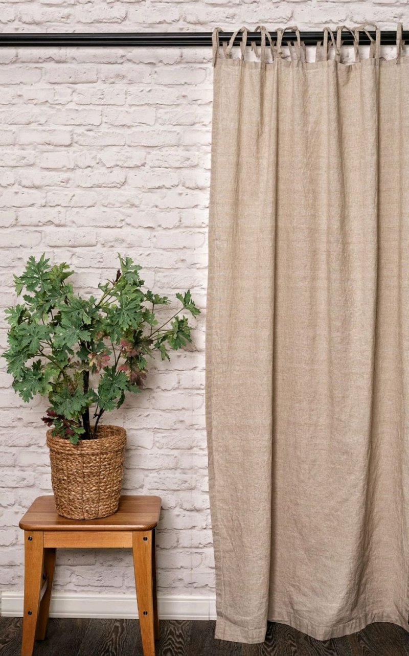 Linen curtains