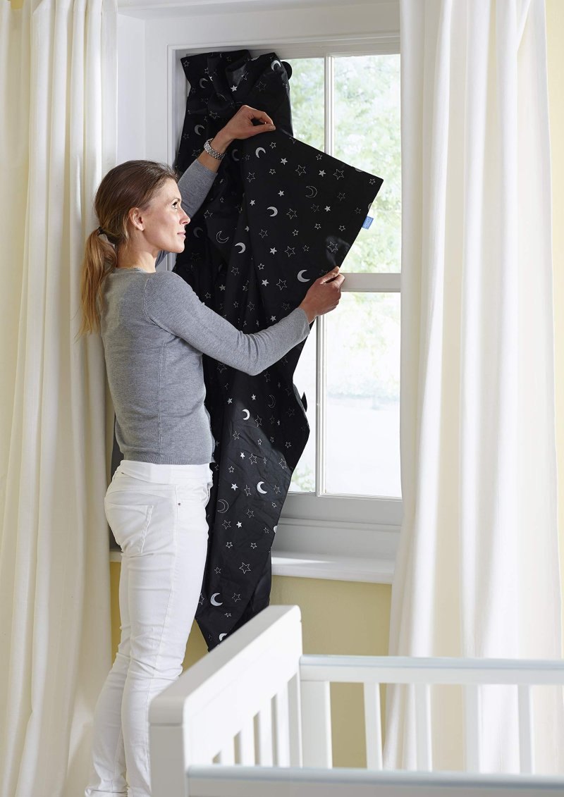 The darkening curtain Gro Company "Moon and Stars" Blackout 130x198 cm