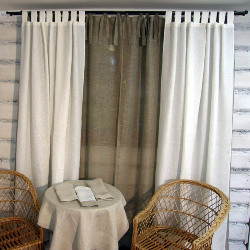 Linen curtains