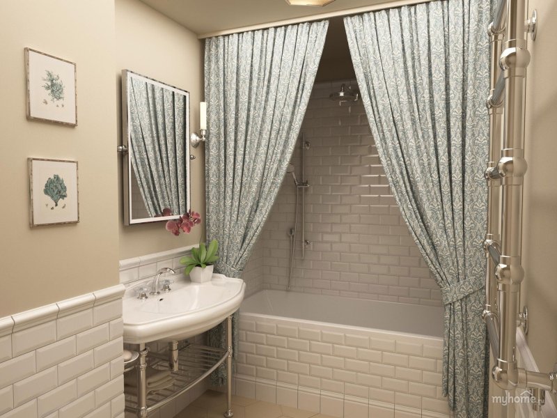 Curtains in the bathroom