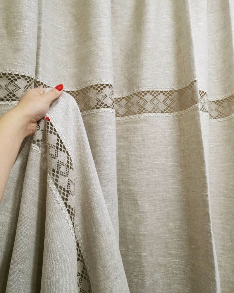 Linen curtains