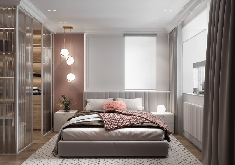 Small bedroom in a modern style