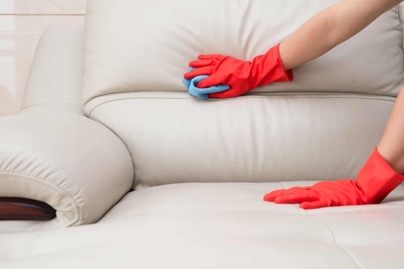 Cleaning the sofa