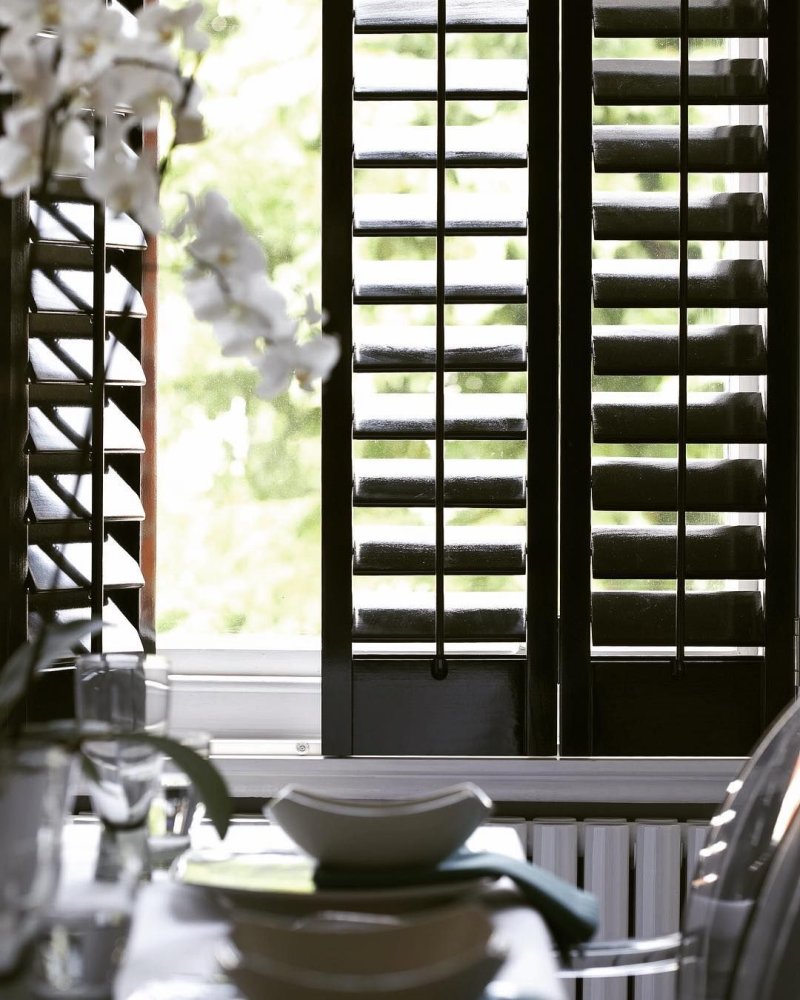 The shutters of the blinds