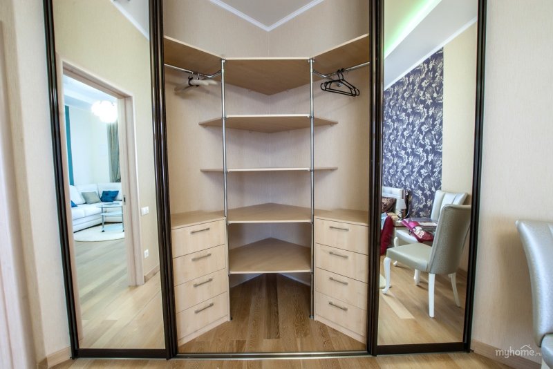 Built -in cabinet corner compartment