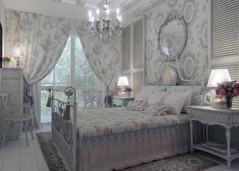 Schabbie chic -style bedroom