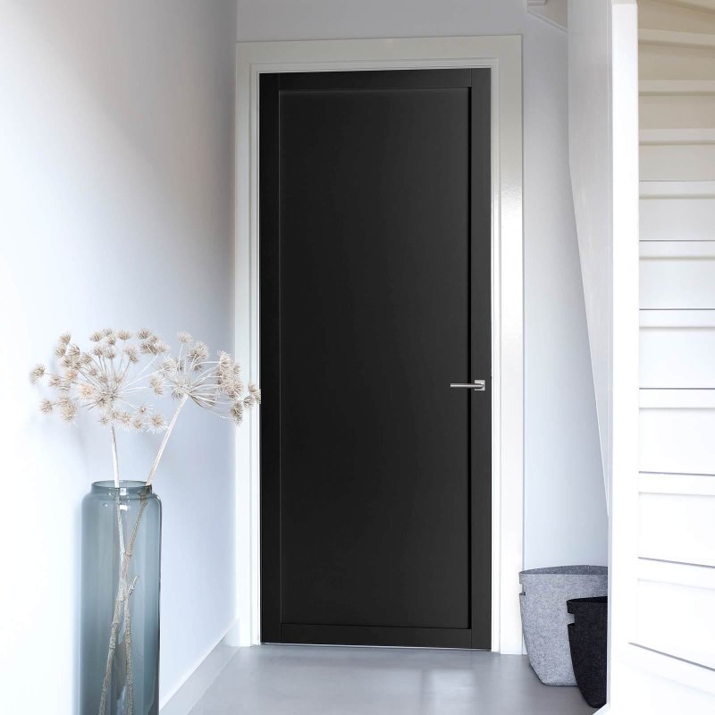 Black doors in the interior