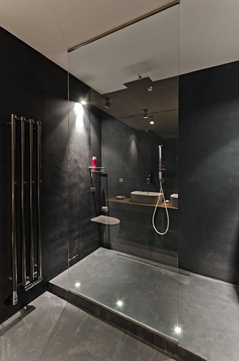 Dark Black Marble Bathroom Tile