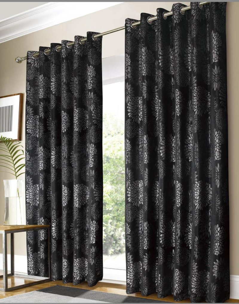 Black curtains