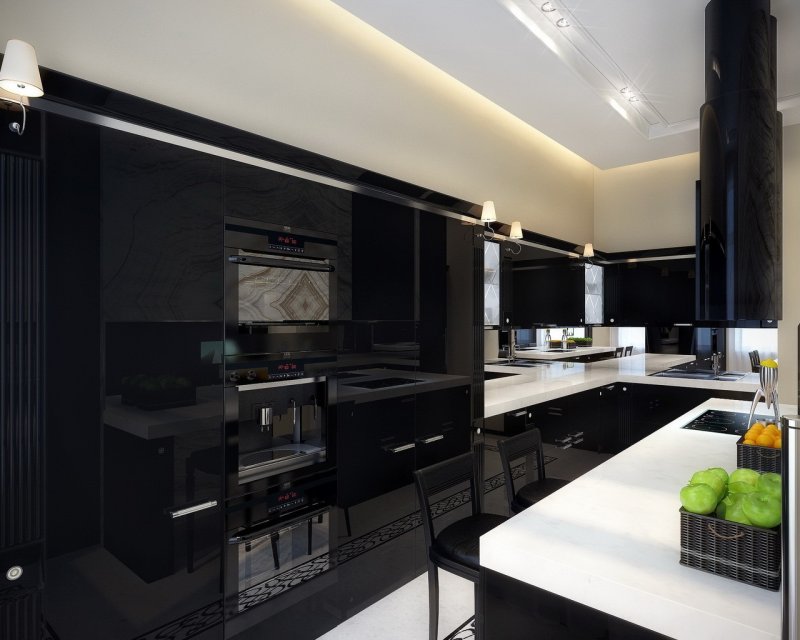 Black kitchen