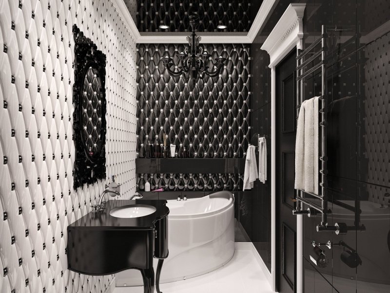 Black white bathroom