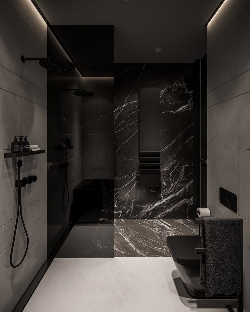 Design of a modern bathroom