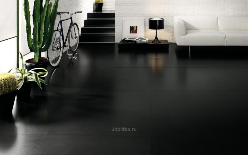 Porcelain stoneware is black