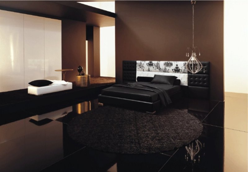 Black tones bedroom