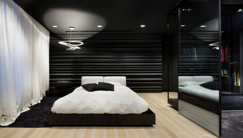 Black tones bedroom