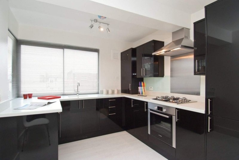 Kitchen black white design