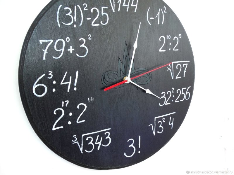 Mathematical watches are wall -mounted