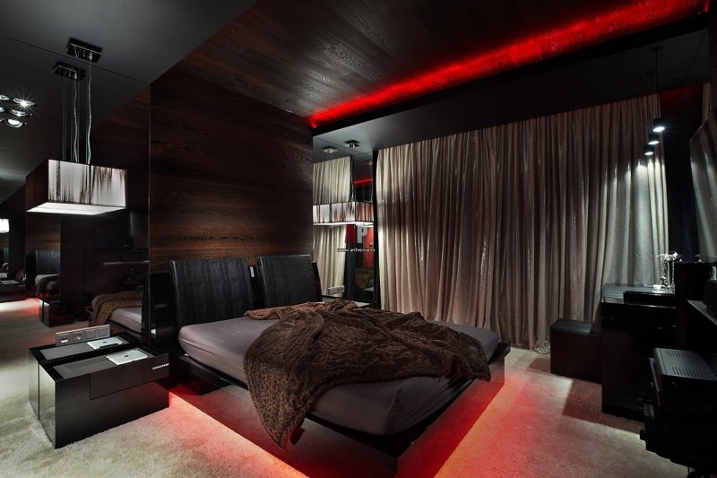 Black bedroom design