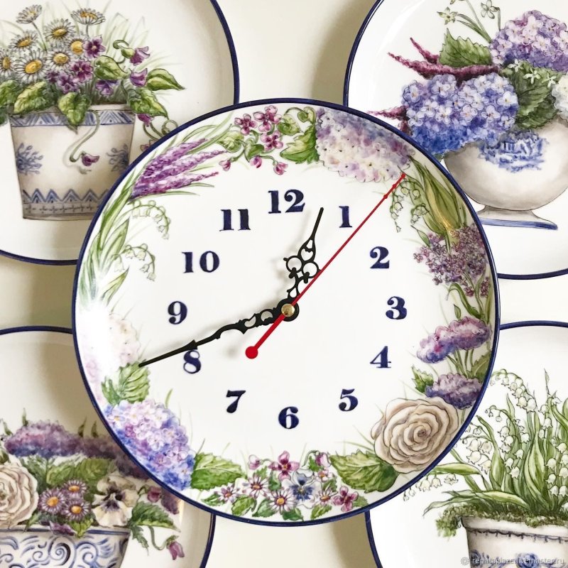 Porcelain clock is wall clock