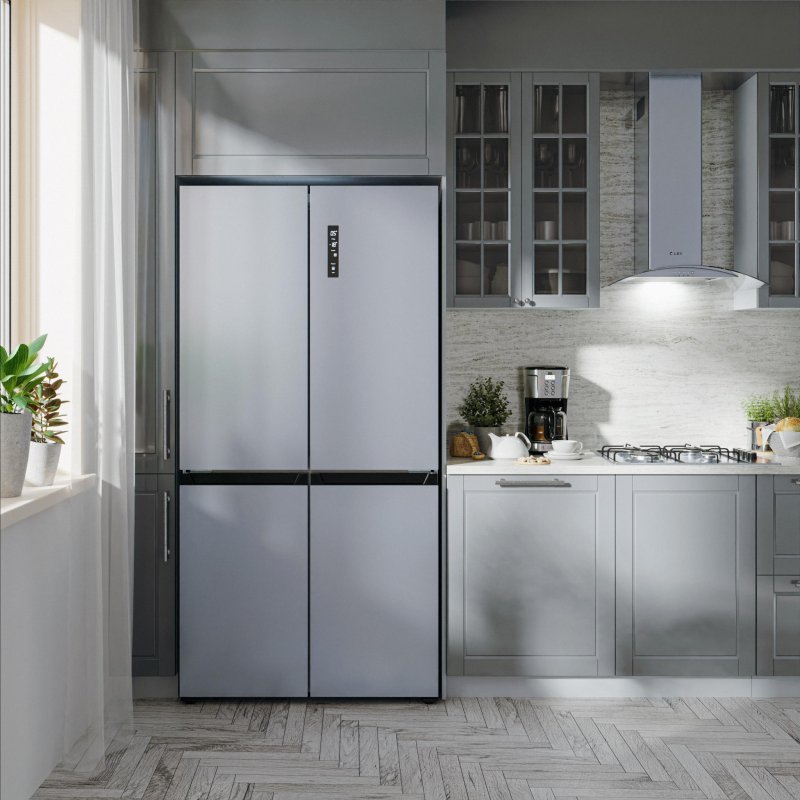 Two -door refrigerator in the interior