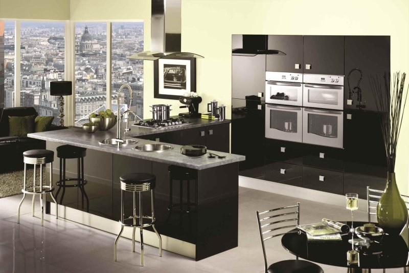 Black -style kitchen