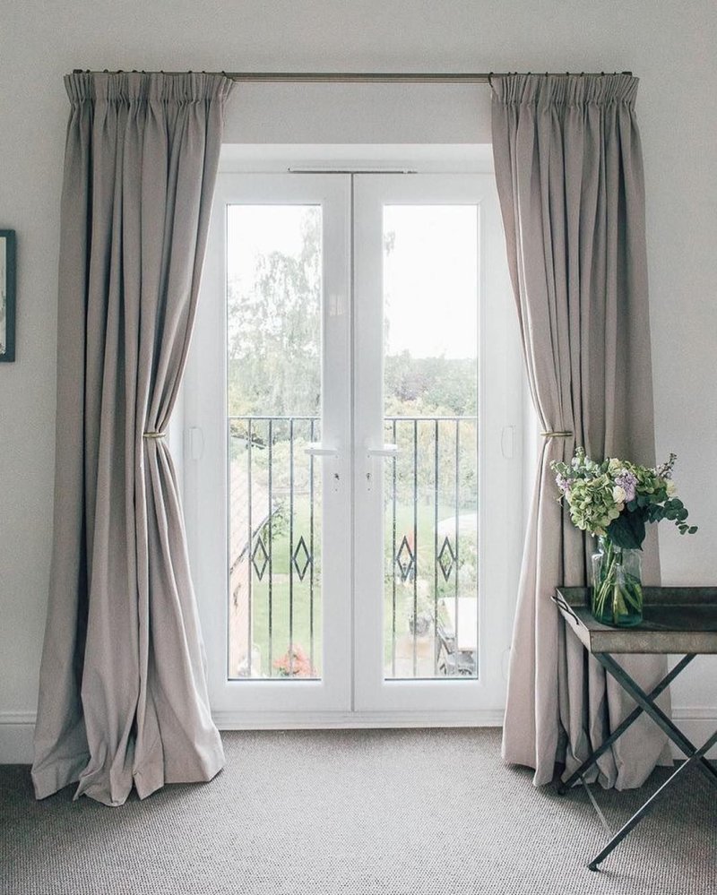 Curtains on the French window