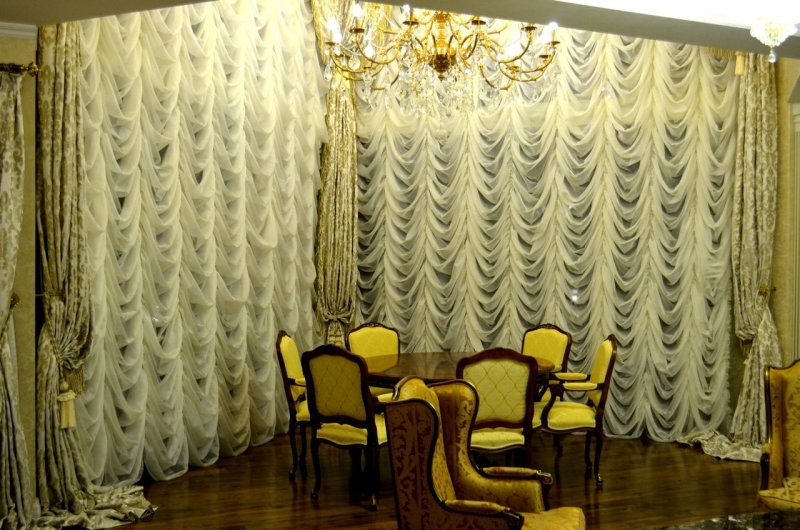 French curtains in the interior