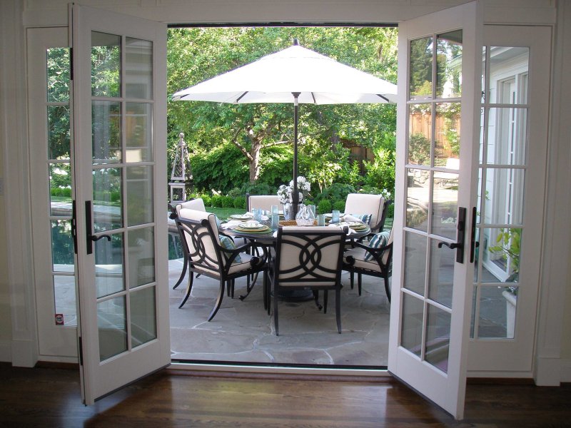 Door to the veranda for a private house